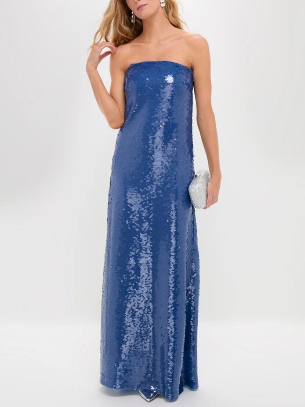BNWT Sapphire Blue Sequin Merritt Column Dress